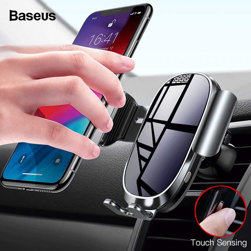 Baseus Elektrische Auto Telefoon Houder Voor Iphone 11 Samsung Air Vent Mount Intelligente Touch Sensor Mobiele Telefoon Houder Stand