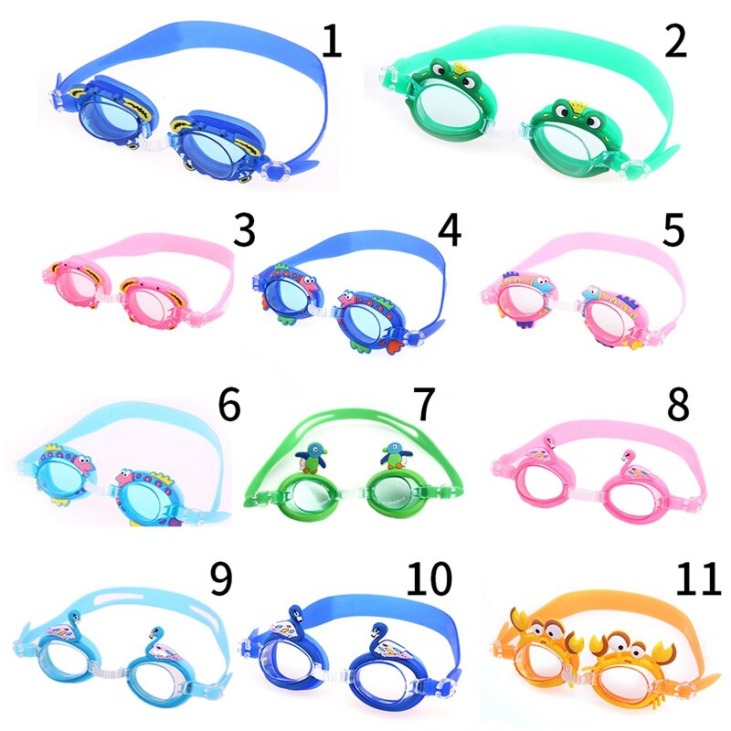 Dier Leuke Verstelbare Kinderen Kids Waterdichte Siliconen Anti Fog Uv Shield Zwemmen Glazen Goggles Eyewear Brillen