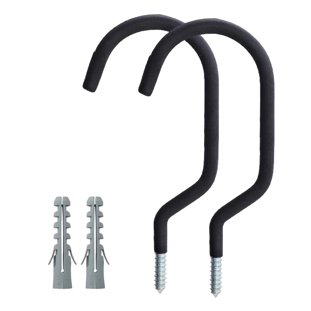 Max. 45kg Bike Stoage Hooks Premium Steel Wall Ceiling Hanging Heavy Duty Road Bicycle Storage Hooks Bike Support Stand Bracket: 2pcs