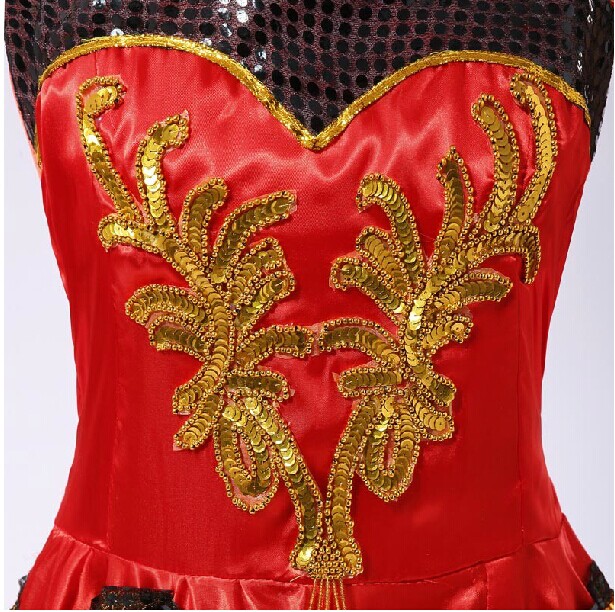 Volwassenen rode Flamenco jurk Spaanse Flamenco Dans Voor vrouwen Spaanse Senrite Flamenco Dancer Kostuum
