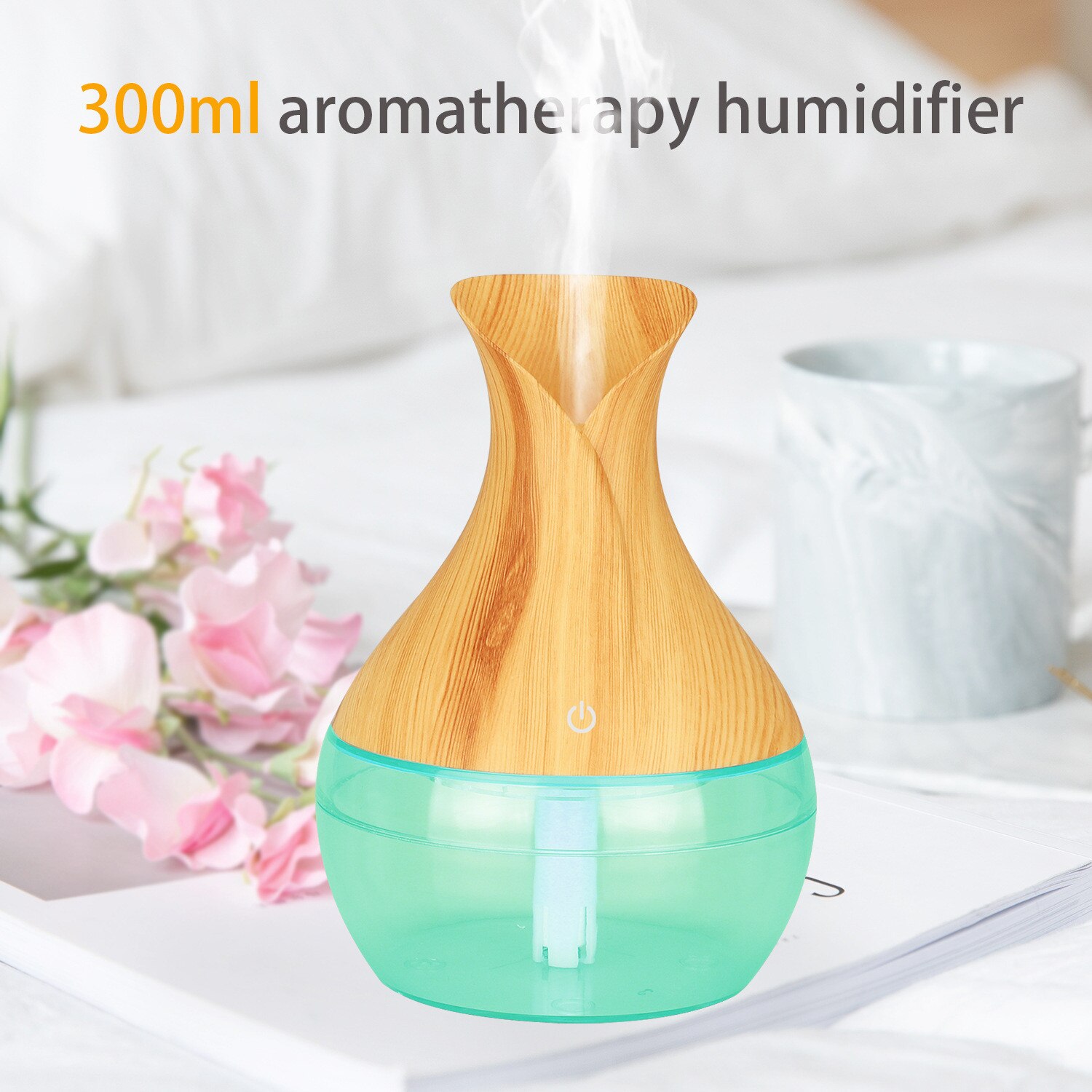 4 elektrische Luftbefeuchter Aroma Öl Diffusor Ultraschall Holz Luftbefeuchter Usb Kühle Mini Nebel Hersteller LED-leuchten Für Heimat Sekretariat