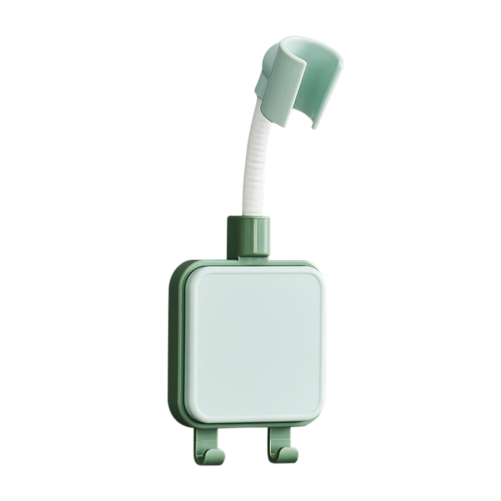 360° Shower Head Holder Adjustable Self-Adhesive Showerhead Bracket Wall Mount With 2 Hooks Stand SPA Bathroom Universal ABS 1pc