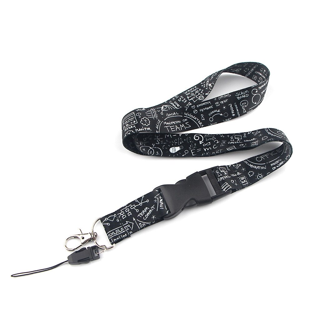 Cordón de correa de cuello para llaves, cintas de teléfono móvil, soporte de tarjeta de identificación USB, llavero
