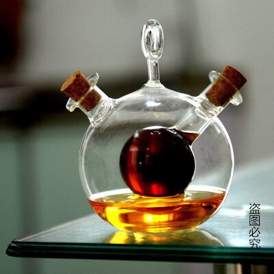 Double Wall Glass Glass Olive Oil Bottle Pourer Kitchenware Oil Vinegar Bottle Sauce Bottle Oiler Cruet Condiment Bottles Soy: B