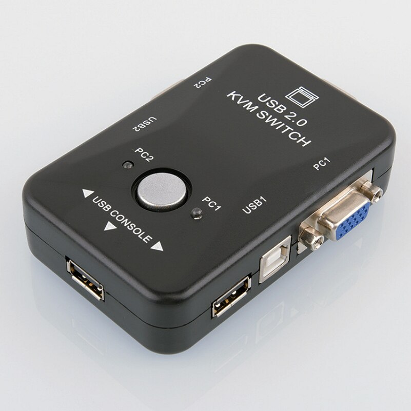 2Hafen USB 2,0 KVM schalten Umschalter VGA Manuelle Schalter 2in1 VGA Schalter 2in 1 Video VGA Schalter in und aus für Maus Tastatur Adapter