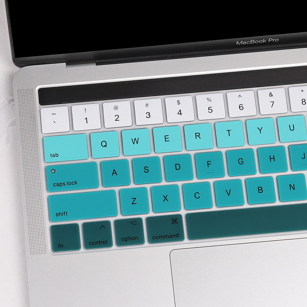 Ons Gradiënt Kleurrijke Silicone Toetsenbord Cover Skin Voor Macbook Pro 13 15 Inch Touch Bar A2159 A1989 A1990 Toetsenbord protector
