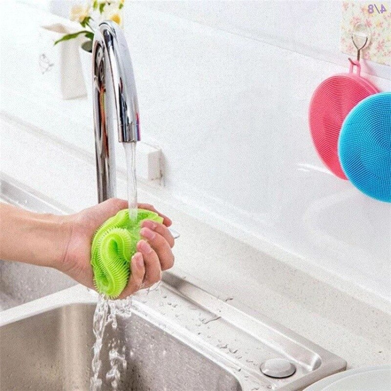 Magisk silikone rengøringsskål skål antibakterielle børster vegetabilsk frugt rengøringsbørster køkken tilbehør vaskeværktøj gadget