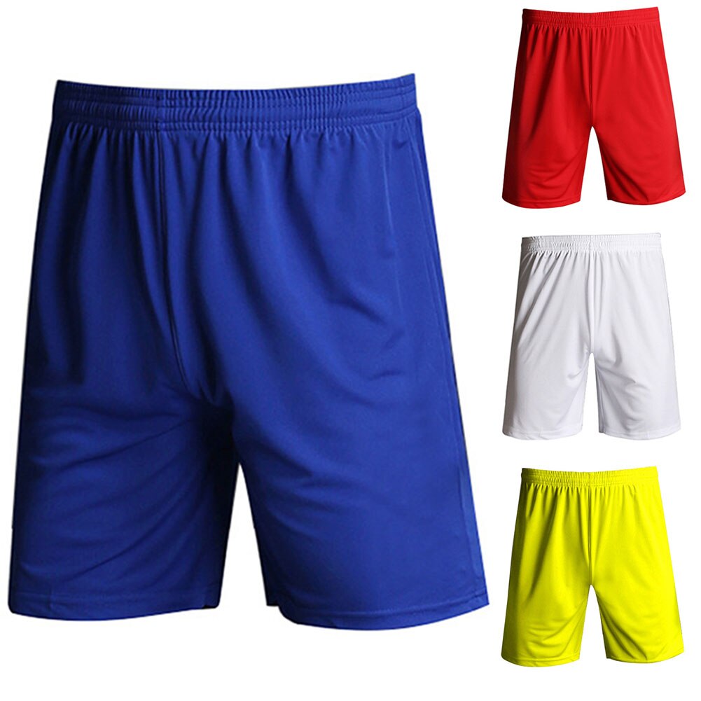 Gym Running Training Sports Breathable Athletic Solid Quick Dry Fitness Elastic Waist Casual Jogging Football Men Shorts