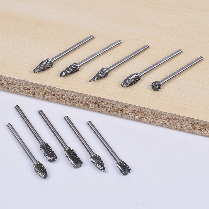 Tungsten Carbide Routing Router Bits Burr Rotary Tools Rotary Carving Carved Knife Cutter Tool Engraving Wood Working for Dremel