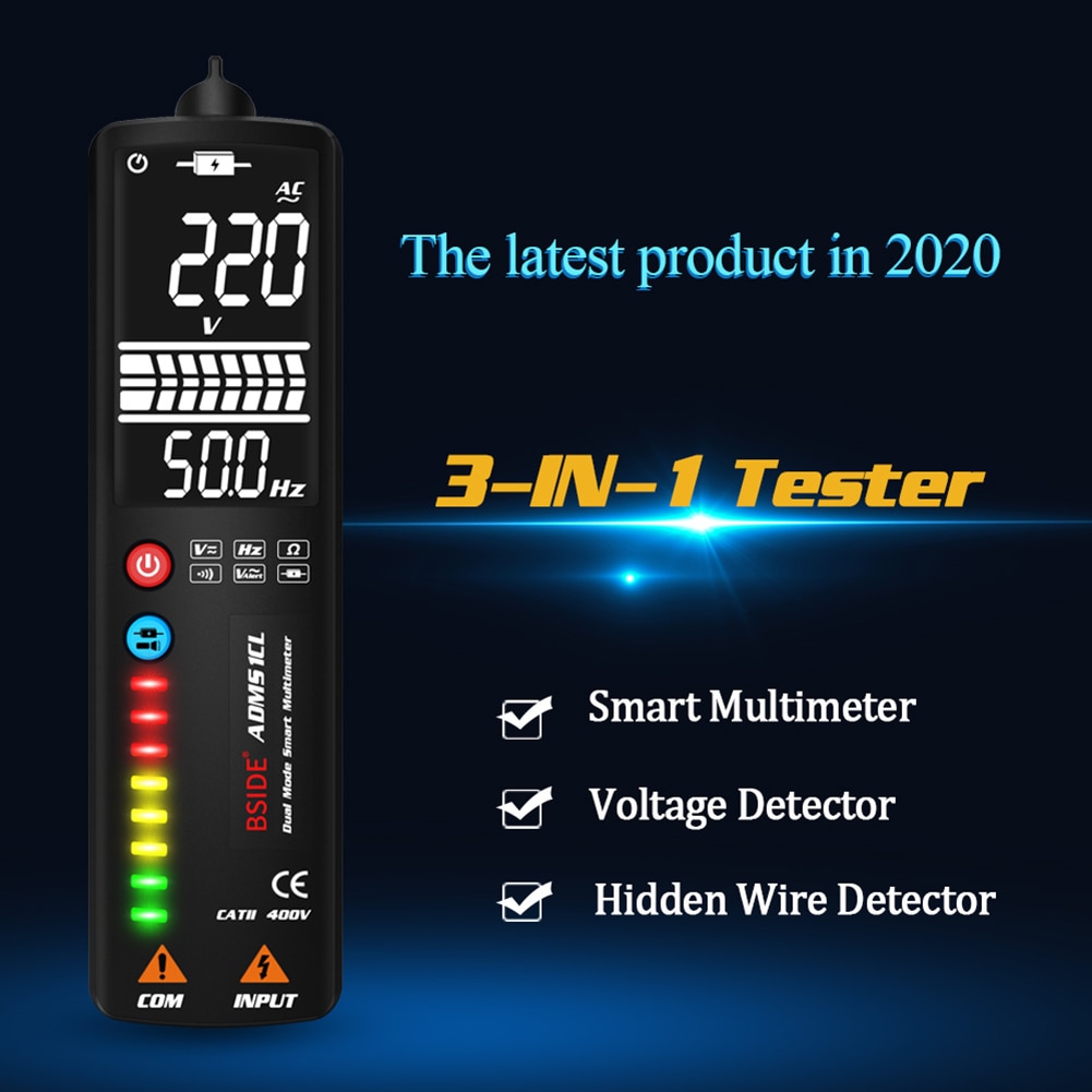 Multimeter Weerstand Tester Sterke ADMS1CL Intelligent Lcd Digitale Taaiheid Elektrische Draagbare Voltmeter Ohmmeter