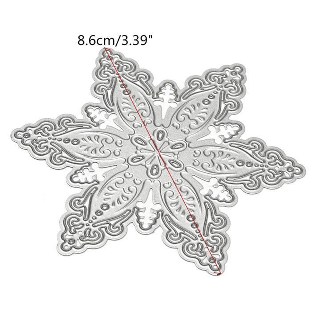 Snowflake Shaped Scrapbooking Dies Cut Cutting Die Nesting Cards Papercraft Embossing Decoration Paper Cut