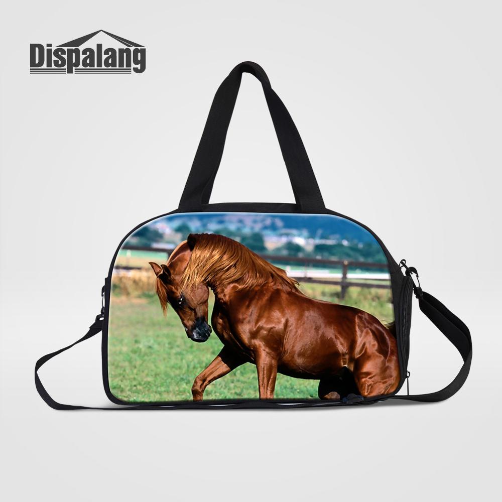 Dispalang-bolsa de viaje de gran capacidad con estampado de unicornio, bolsa de lona de viaje con almacenamiento independiente de zapatos, bolso de hombro para fin de semana: Verde