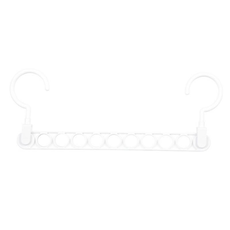 2pcs Magic Clothes Hangers Hanging Chain Metal Cloth Closet Hanger Shirts Tidy Save Space Organizer Hangers for clothes: 2Pcs white