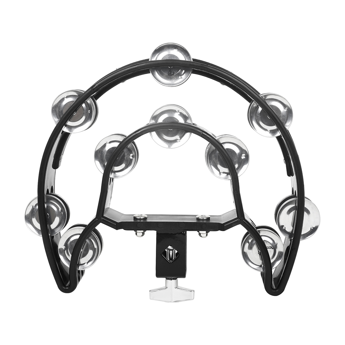 Círculo de tambor, sonajero de doble fila, anillos de tambor, pandereta semicírculo, instrumentos musicales de percusión Orff, para niños, juguetes para niños: Naranja