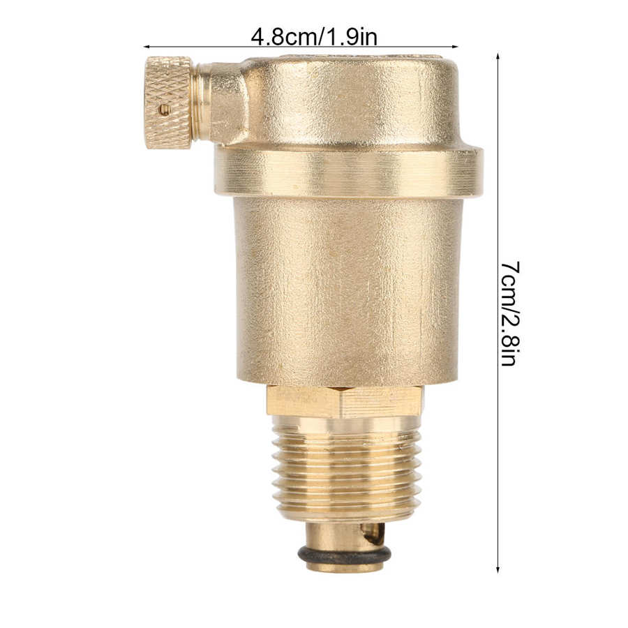 Ilmanpoistoventtiili messinki automaattinen ilmanpoistoventtiili  dn15 /2 2.8 x 1.9in 114g/4.0oz poistoventtiili aurinkolämmittimen paineelle