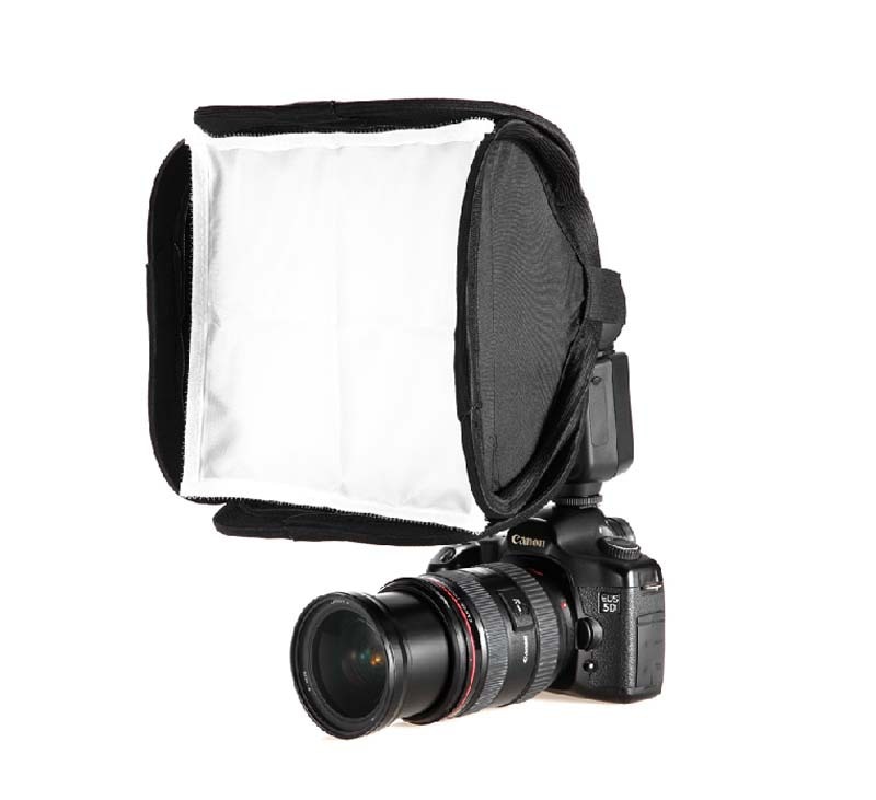 Opvouwbare DSLR Camera Top Flash Diffuser Soft Box Flitser Softbox 23 cm gebruikt voor Universele Speedlight Fotostudio Accessoire