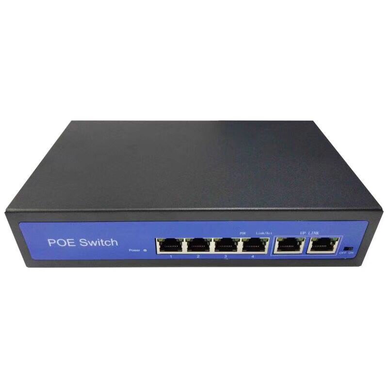 CCTV POE 4ch 4 Ports Smart POE switch Power supply Ethernet 10/100Mbps IEEE802.3af/at DC48V for POE IP camera
