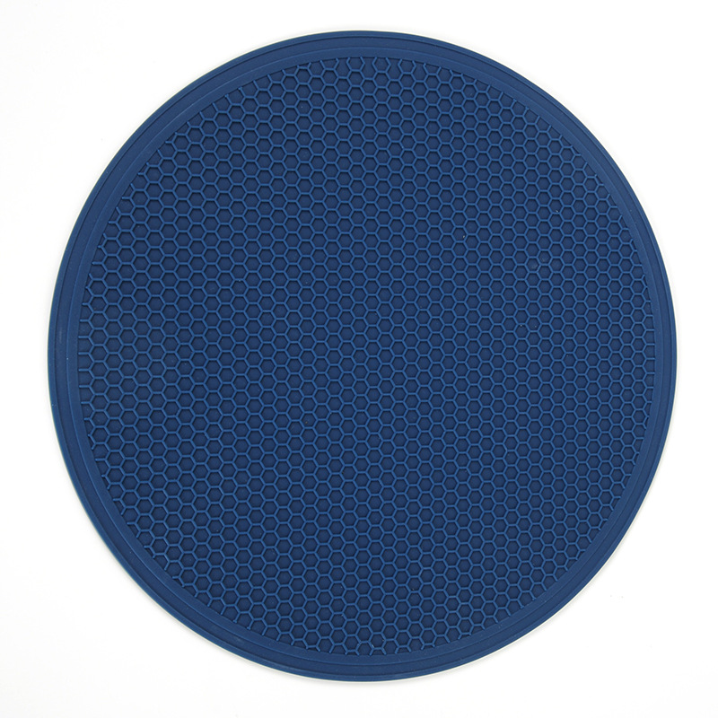 30 cm grote siliconen mat onderzetter hittebestendige placemat honingraat antislip pannenlap tafelmat ronde bekermat keukenaccessoires: green