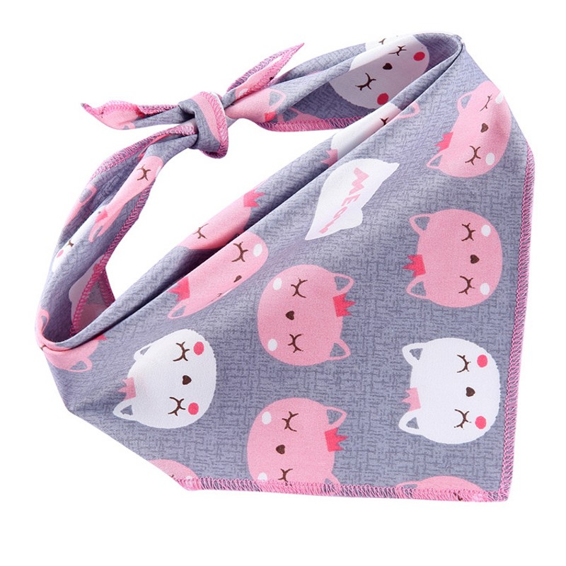 Chien Bandana coton chien bavoirs noir blanc rayé chien Triangle serviette mignon lavable noël Halloween chien Bandana écharpe: L / Rouge