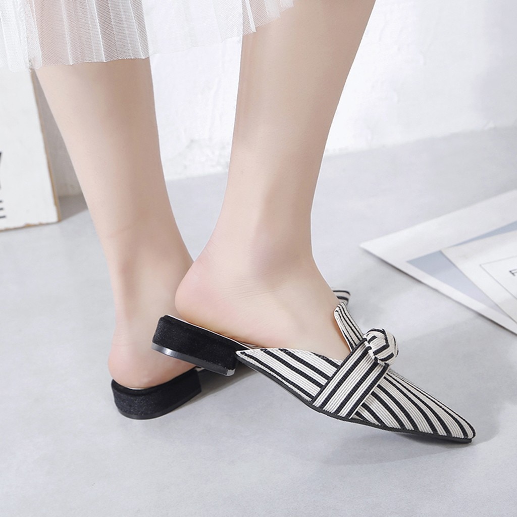 Zapatos planos de mulas para Mujer, Zapatos planos para Mujer, planos, Zapatos de punta estrecha para Mujer, sandalias deslizantes para Mujer