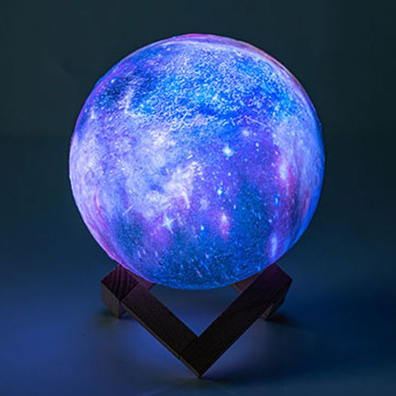 Starry Moon Light Touch Remote Control LED 3D Star Lamp 16 Colors Table Lamp Home Decoration Birthday