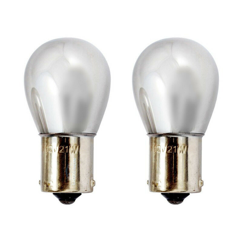 Car Indicator Light Turn Signal Chrome Plated Amber Bulbs 581 BAU15S PY21W