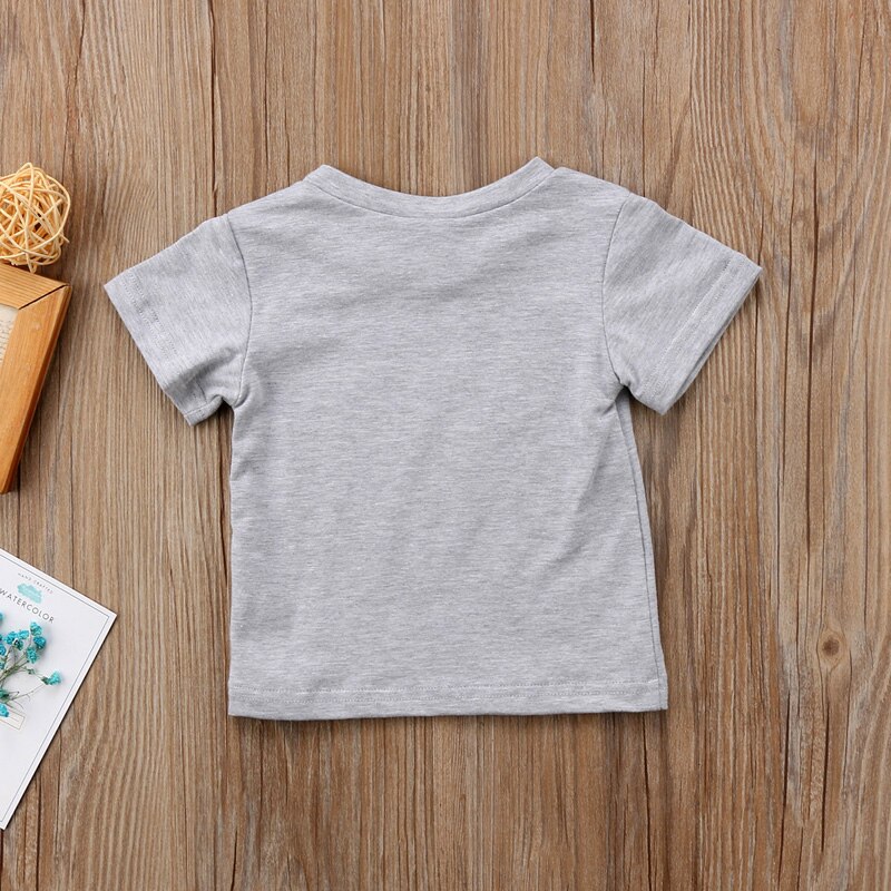 Neue Lässige Newborn Kinder Jungen Mädchen T-Shirt Drucken Tier Baumwolle Kurzarm T-shirt Beiläufige Kleidung