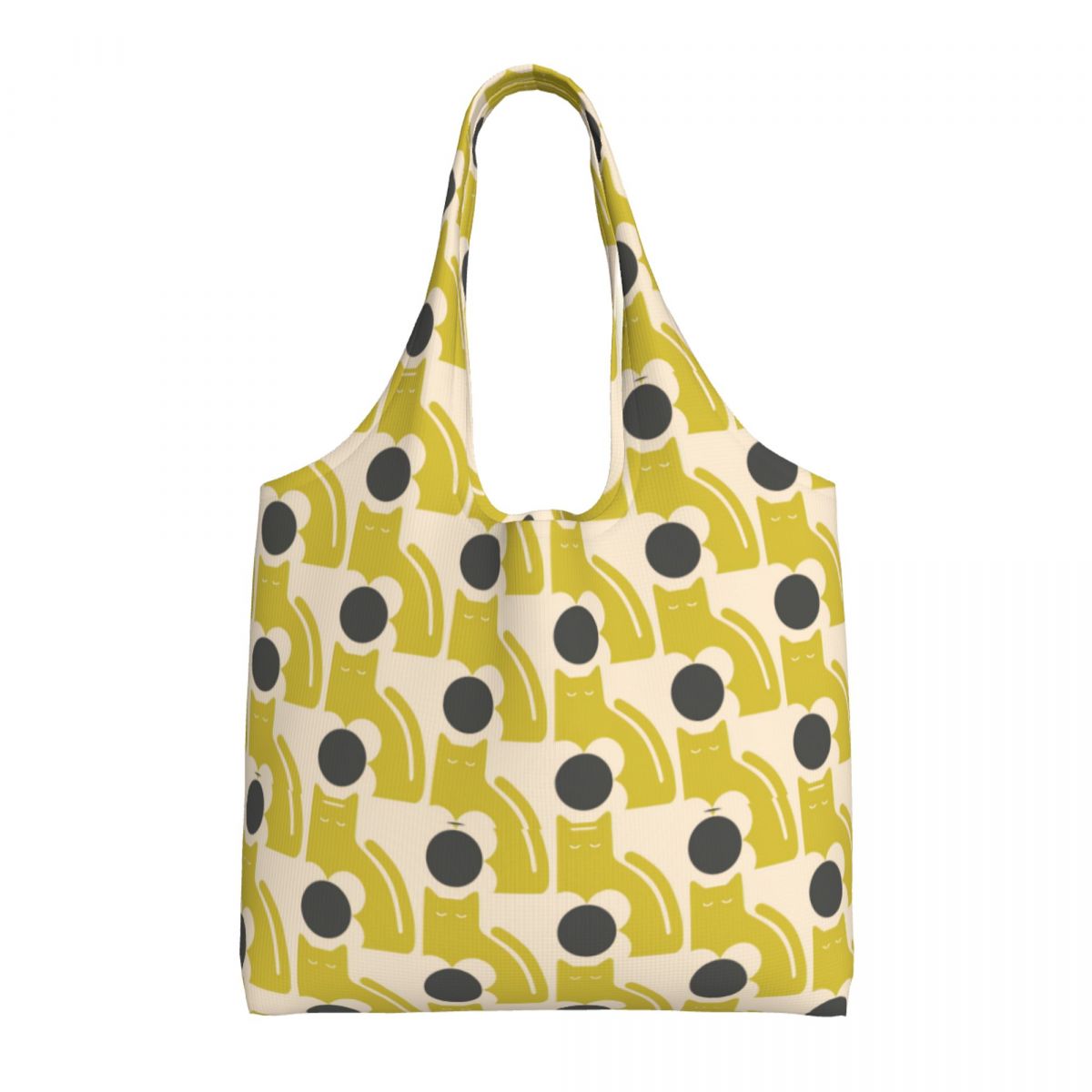 Impressão personalizada cão vermelho mostrar sacolas de compras reutilizáveis orla kiely mantimentos lona shopper bolsa ombro fotografia bolsas: Laranja