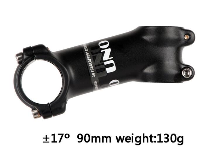 UNO Bike Stem Ultralight Mountain MTB Bicycle Stems Alloy Aluminum Stem 60/70/80/90/100/110/120/130mm: 17 degrees 90mm