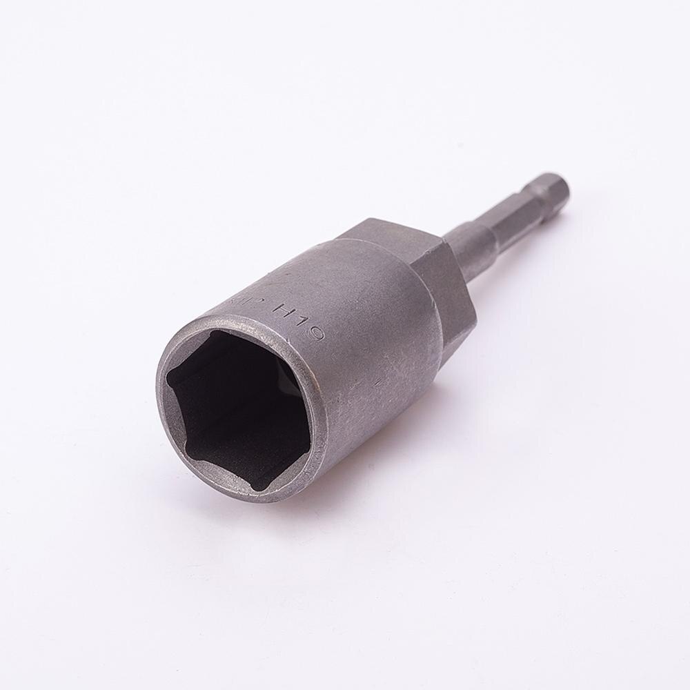 1/4 " drev 7 ~ 19mm sekskantede fatninger 100mm totallængde metalstødmøtrik sætter driver socket bit håndværktøjssæt 1 ~ 3 stk.
