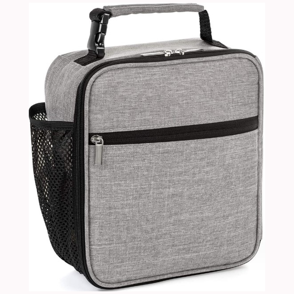 Men Women Insulated Portable Reusable Thermal Lunch Box Cooler Tote Lunch Bag for School Office Keep Food Fresh Warm or Cold: Beige