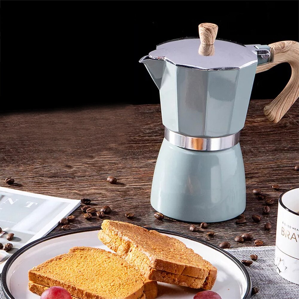 150/300ml koffiezetapparaat aluminium mokka koffiezetapparaat mokka espresso percolator pot koffiezetapparaat fornuis koffiezetapparaat voor keuken