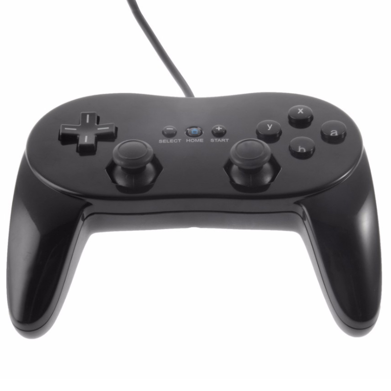 Gamepads Classic Wired Game Controller Gaming Remote Pro Gamepad Shock Joypad Joystick Voor Nintendo Wii Tweede Generatie: Black