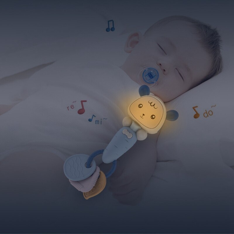 Baby Rammelaar Zachte Rubberen Hand Bell Cartoon Konijn Bijtring Schudden Jingle Game Early Educatioanl Speelgoed Voor Baby