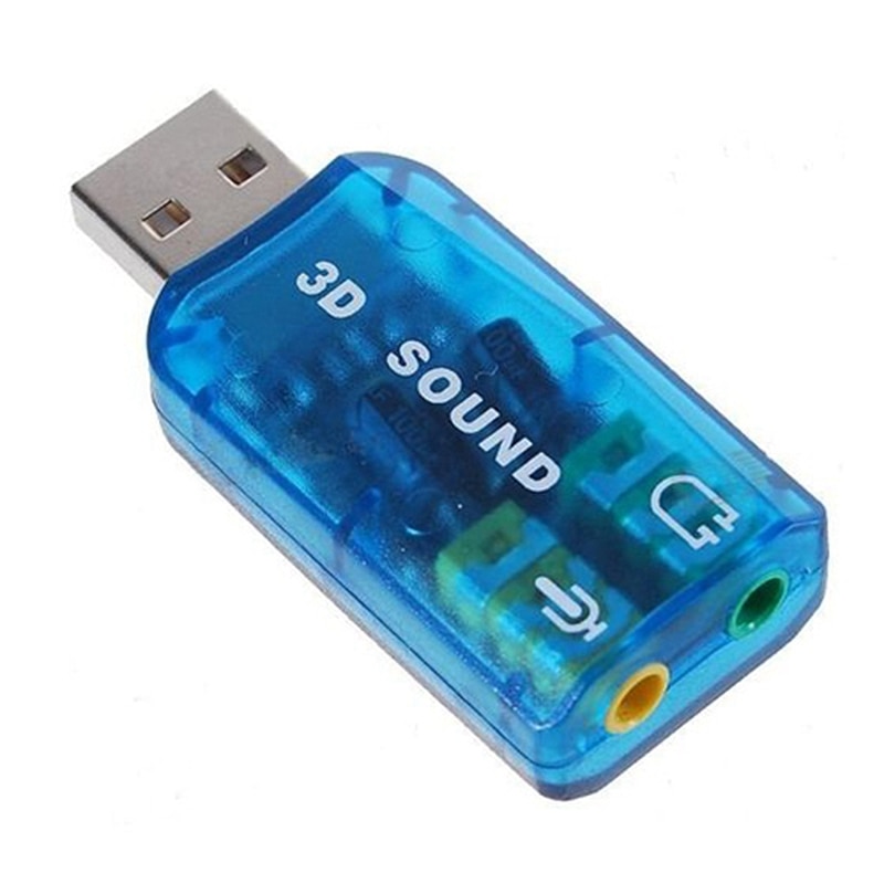 2 stuks geluidskaart 7.1 externe o-adapterdrivers cd stereo geluidskaartadapter (compatibel met windows 7 ) usb 2.0 & usb 5.1