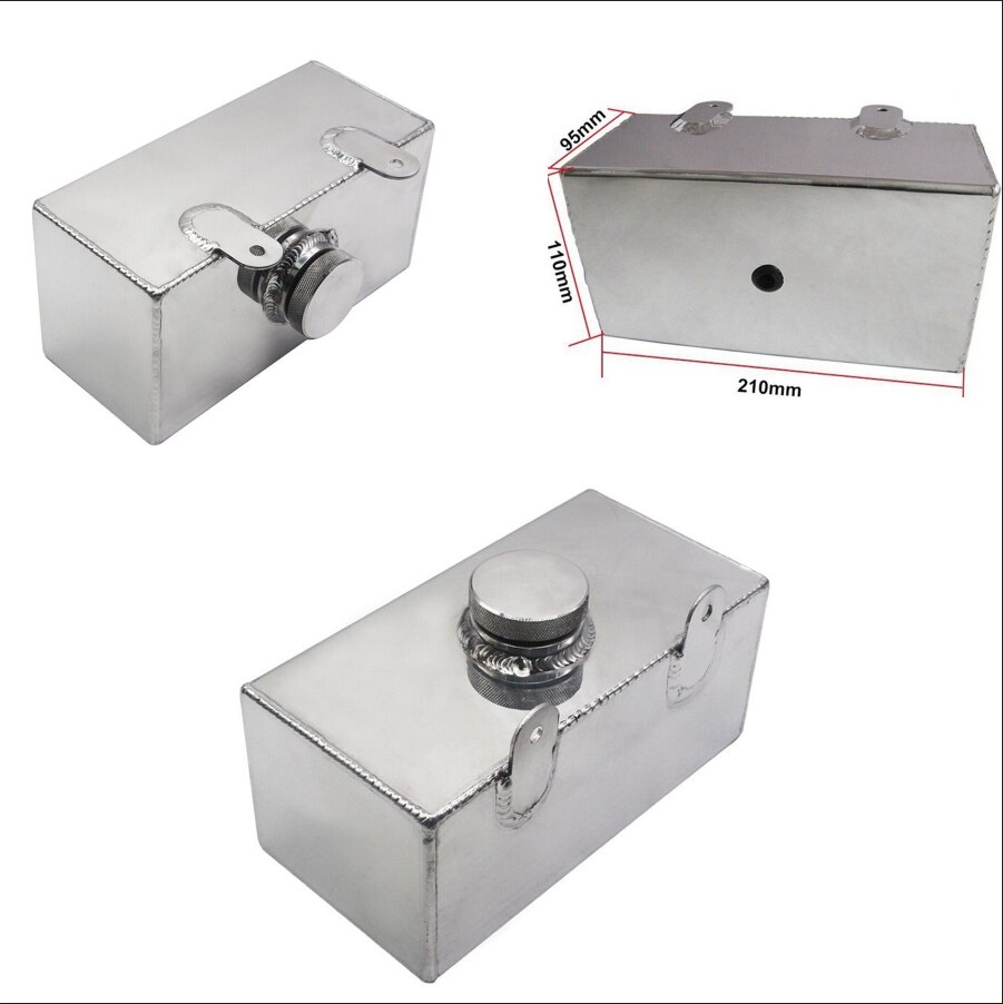 2L Aluminium Polished Car Windscreen Washer Bottle Intercooler Spray Tank w/Cap