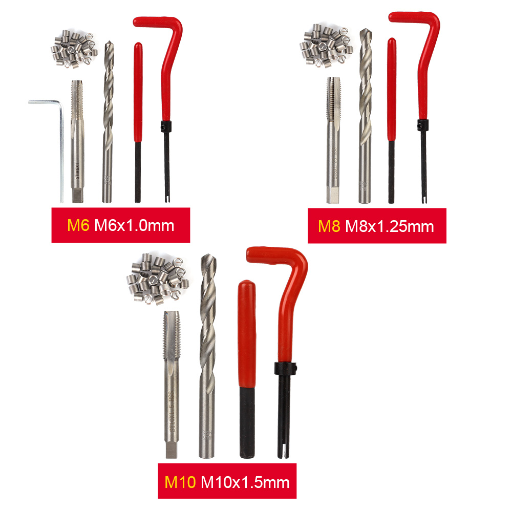 Car Tools Thread Repair Tool Kit M5 M6 M8 M10 M12 Engine Block Restoring Damaged Set