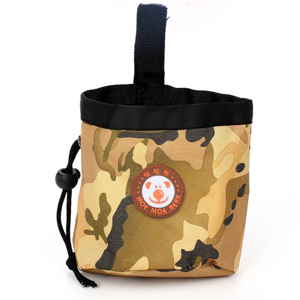 Portable Dog Training Pouch Pet Treat Bag Doggie Pet Feed Storage Pocket Snack Reward Waist Bag Outdoor Travel Dog Accessories: YELLOW