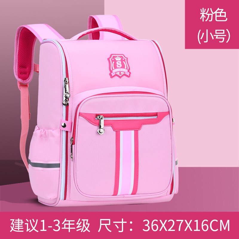 Geeignet für sterben klassen 1-9 freundlicher Orthopädische Schule Rucksack Schule taschen Für jungen Wasserdichte Rucksäcke freundlicher Schulranzen Schoolbgs: klein Rosa