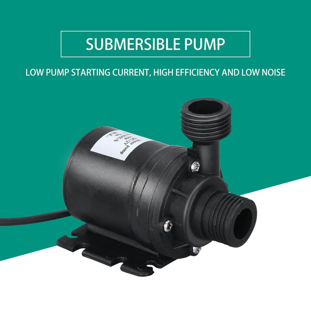 Multifunction Threaded Water Pump Ultra Quiet Mini DC 12V Lift 5M 800L/H Brushless Motor Submersible Water Pump