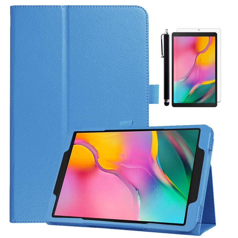 For Samsung Galaxy Tab A 10.1 Case PU Leather Magnetic Flip Cover For Samsung Galaxy Tab A 10.1'' SM-T510 / SM-T515 Tablet: SkyBlue.3in1