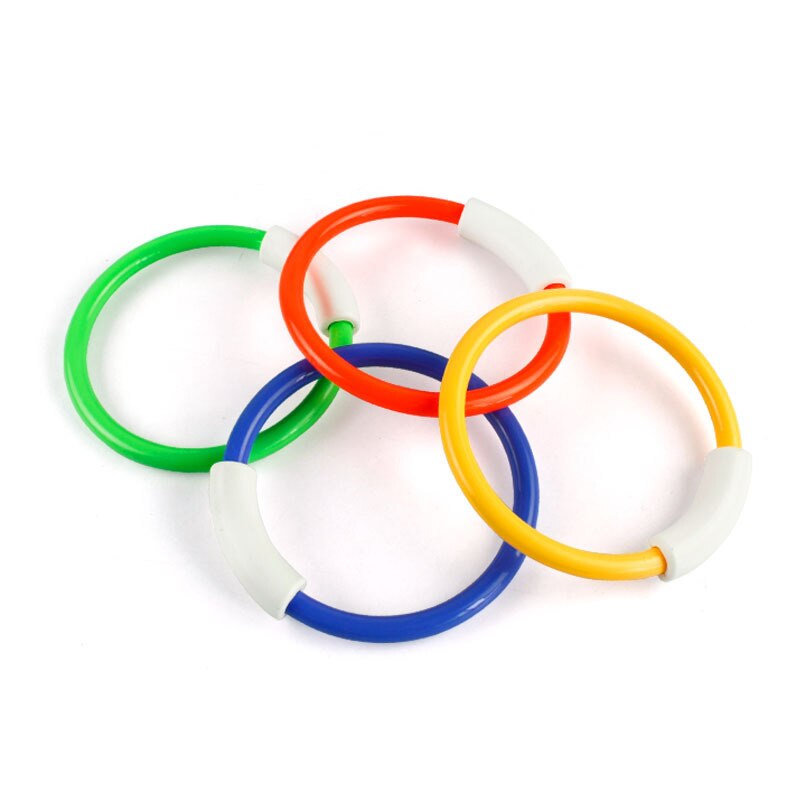 4Pcs Duik Ringen Gooien Speelgoed Zwembad Duiken Game Zomer Kinderen Onderwater Duiken Ring Water Sport