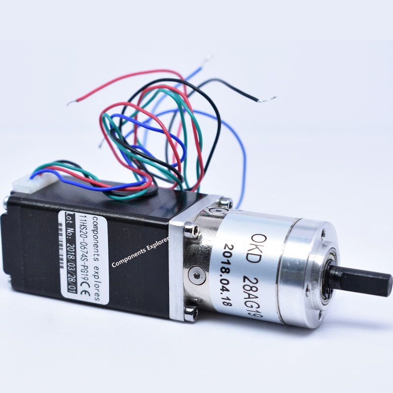 19:1 Nema11 Planet Gearbox Stepper Motor length 28mm Nema 11 Geared Stepper Motor