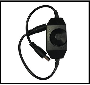 DC 12V-24V 6A LED Strip Dimmer Switch PWM Dimmer Controller DC Jack Adapter Connector LED Connector LED Controller for RGB: Black