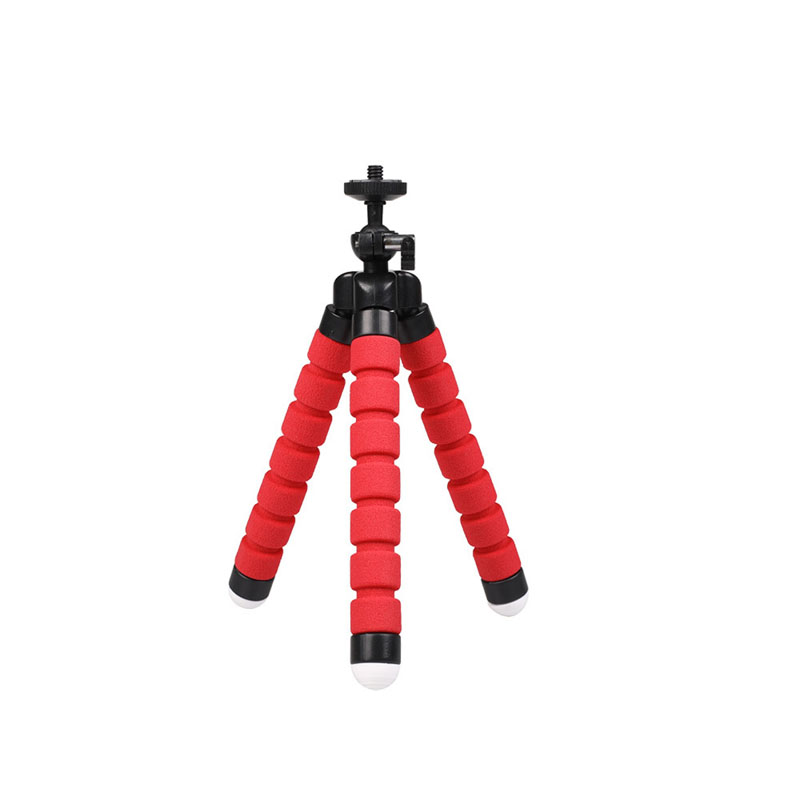 Soporte de trípode para teléfono móvil, palo de Selfie para cámara de teléfono móvil, monopié, montaje de cámara, soporte de Control remoto para iPhone 13 12 11: Red Tripod