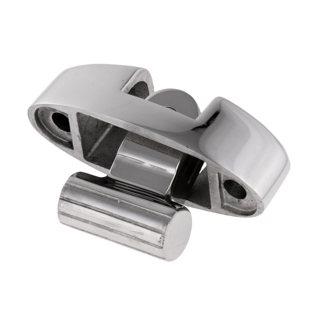 Kayak Canoe Boat 1 Pair Stainless Steel Swivel Deck Hinge with Rubber Pad Bimini Top Fitting for Fishing Boat Canoe Accessories