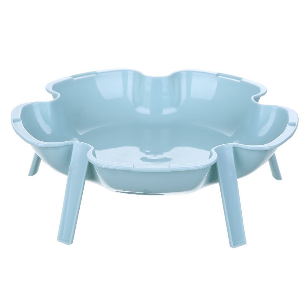 1Pcs Groente Fruit Vlees Gerechten Bloem Vorm Schotel Stapelbaar Gerechten Pot Schotel Keuken Fruit Vlees Platen Keuken Accessoires: Blue