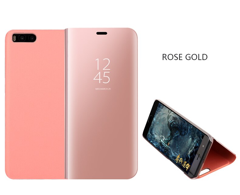 Voor oppo realme 6 pro hoesje luxe spiegel flip standaard smart view coque voor oppo reno 3 5g hoesje schokbestendige standaard beschermhoes: Voor oppo reno 3 5g / Roze