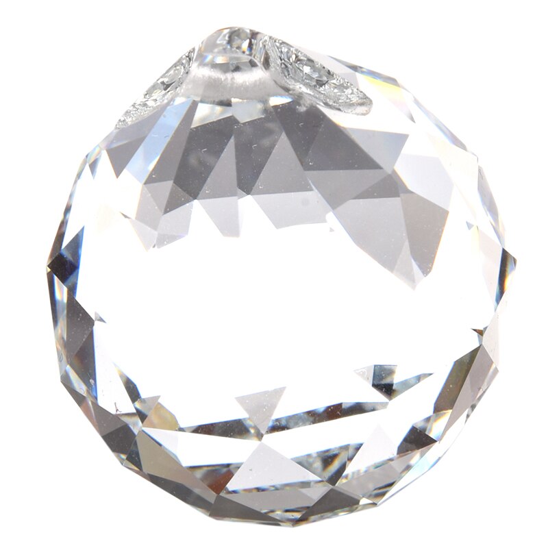 40MM Feng Shui Faceted Decorating Crystal Pendant Ball(Clear): Default Title