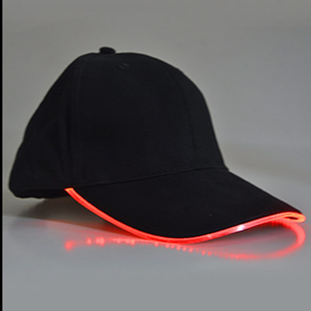 Casquette de Baseball unisexe, couleur unie, lumineuse, LED, fête de noël, tendance, pour femmes et hommes: B Orange
